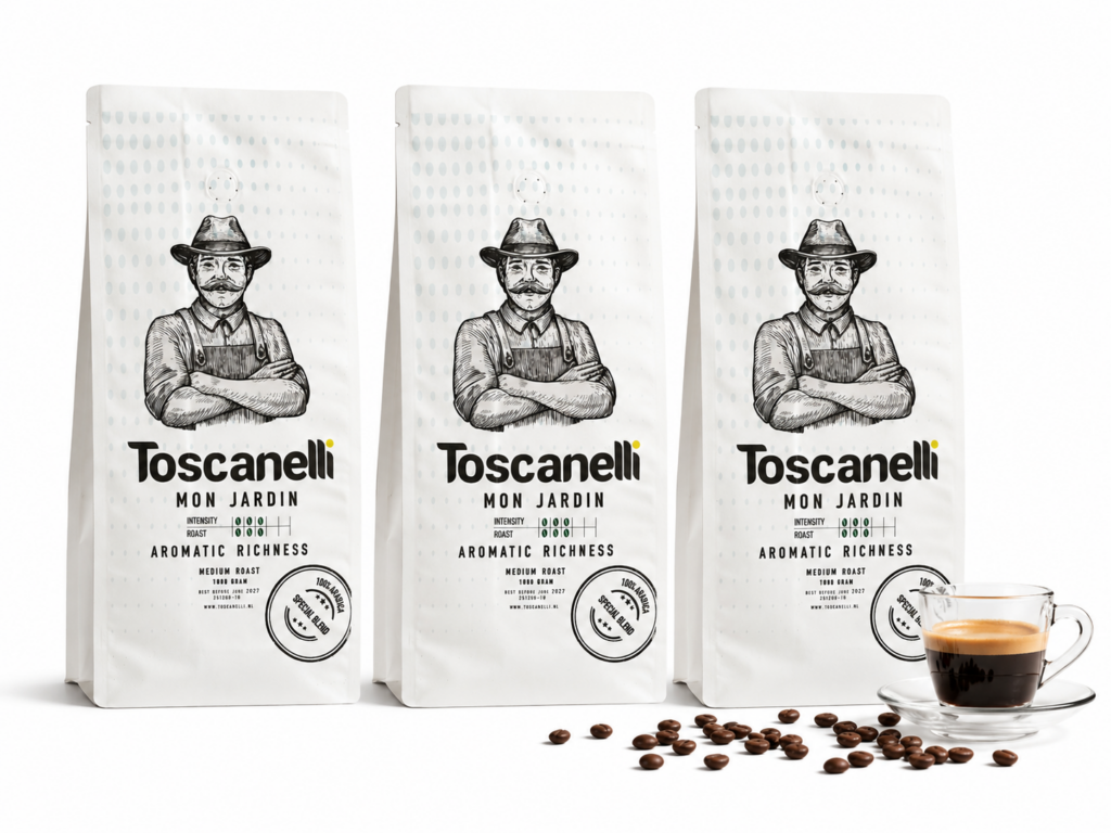 1KG Mon Jardin Koffiebonen 100% Arabica vers gebrand medium roast