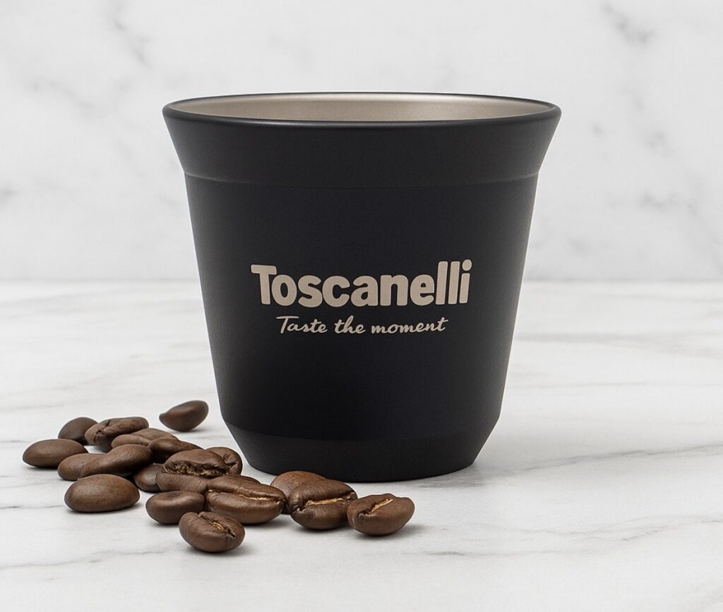⚫️ Tosca Nero – Luxe Dubbelwandig Espressokopje 80 ml Premium Zwart